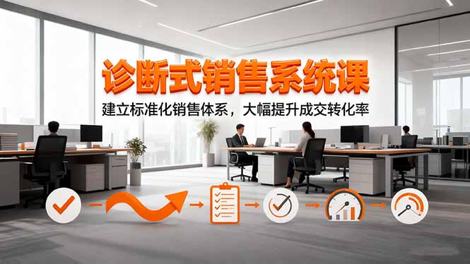 诊断式销售系统课,建立标准化销售体系,大幅提升成交转化率-大甫网创-助力打造属于自己的超级个体-甫仁小站