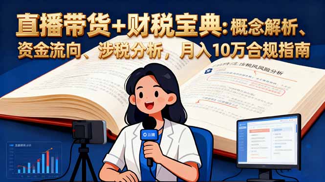 直播带货+财税宝典:概念解析、资金流向、涉税分析,月入10万合规指南-大甫网创-助力打造属于自己的超级个体-甫仁小站