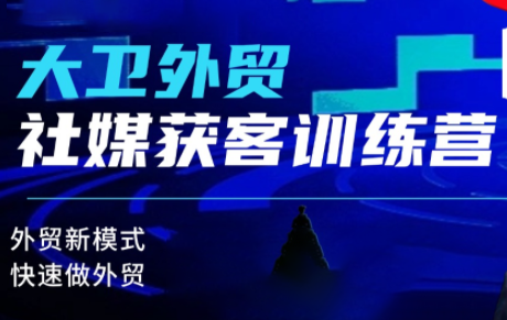 大卫老师·外贸社媒获客独家训练营(更新)-大甫网创-助力打造属于自己的超级个体-甫仁小站