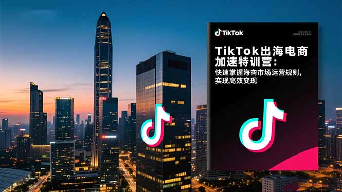 TikTok出海电商加速特训营：快速掌握海外市场运营规则，实现高效变现-大甫网创-助力打造属于自己的超级个体-甫仁小站