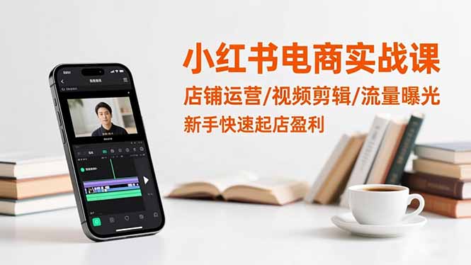 小红书电商实战课：店铺运营/视频剪辑/流量曝光，新手快速起店盈利-大甫网创-助力打造属于自己的超级个体-甫仁小站