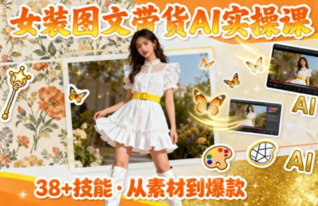 女装图文带货的AI实操课-大甫网创-助力打造属于自己的超级个体-甫仁小站